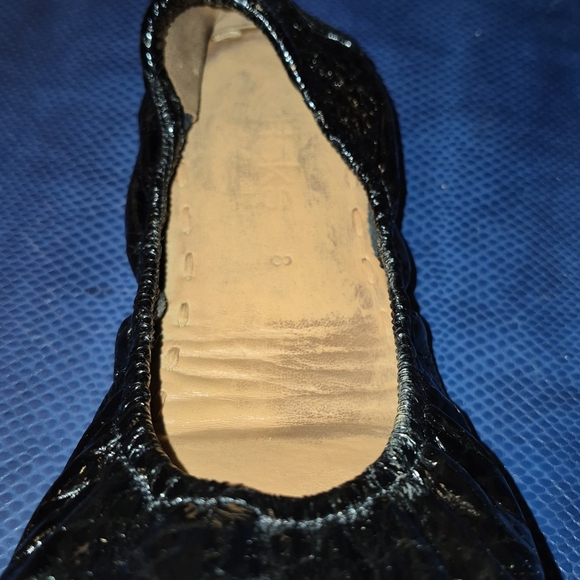 Tieks by Gavrieli Obsidian Black Crackle Women's Flats sz. 8 (#1732)VGC. - Picture 13 of 16